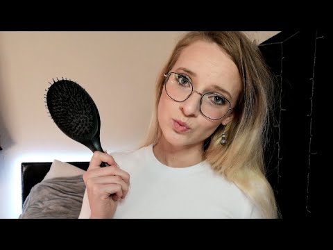 ASMR RELAXING Long Hair Brushing + Fast & Aggressive Hand Sounds, Mouth Sounds