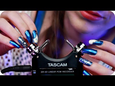 ASMR Tascam Mic Tapping W/ Scratching (NO TALKING) Gentle Close Up Ear to Ear Sounds 😴 White Noise
