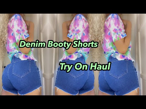 Thrift Denim Booty Shorts Try on haul | Crishhh Donna 🤍