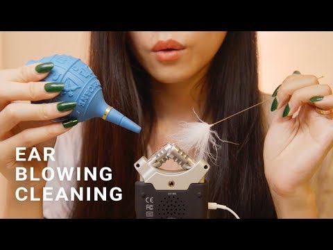 ASMR Ear Cleaning and Blowing (No Talking) Re-Upload