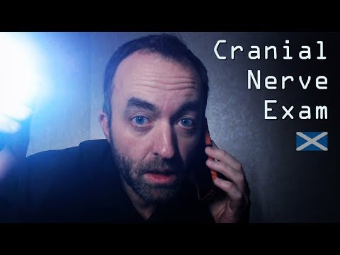 ASMR ~ Cranial Nerve Exam with a wee problem.