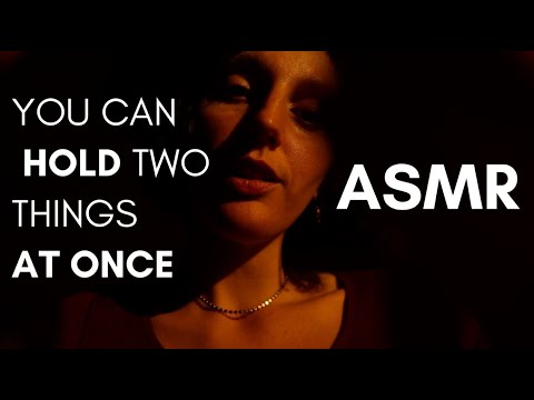 THERAPEUTIC ASMR✨ You can hold two things at once💗 (comforting whispers+ affirmations/face touching)