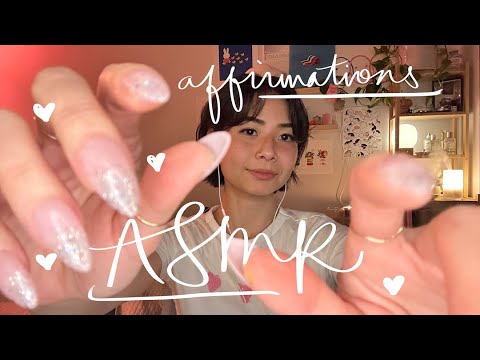 asmr: positive affirmations for 2024, hand sounds, nail tapping, soft spoken ♡