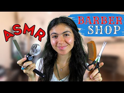 ASMR || beard shaving & haircut at the Southern barber