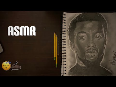 [ASMR] Drawing Chadwick Boseman