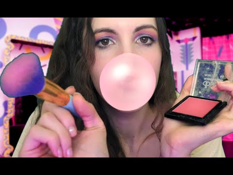 ASMR 80s Makeup Salon Roleplay [Gum Chewing]