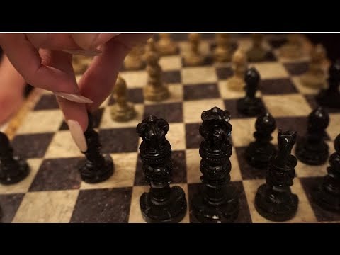 ASMR Playing Chess on Wooden Chess Board [No Talking]