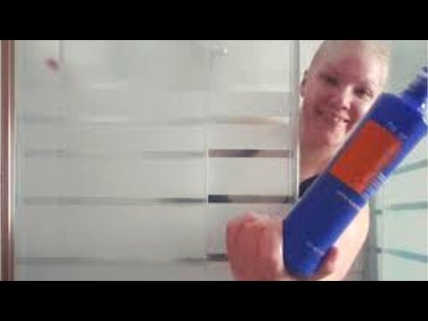 ASMR shower and haircare sounds: water, foamy shampoo, creamy conditioner, hair brushing