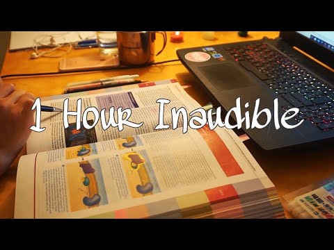 Asmr | 1 Hour Semi Inaudible Reading , Page Flipping, Pen Sounds | Studying Ambience