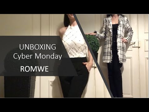 {ASMR} UNBOXING Romwe Cyber Monday