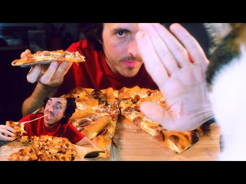ASMR Eating LARGE Pepperoni MOZZARELLA CHEESE STICK Pizza ! * mukbang no talking * nomnom