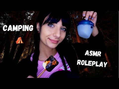 Una notte in campeggio 🏕 ASMR ITA roleplay camping (campfire, night ambient sounds)