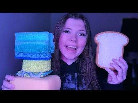 ASMR Loud and Aggressive Sponge Triggers With Chaotic Whispers