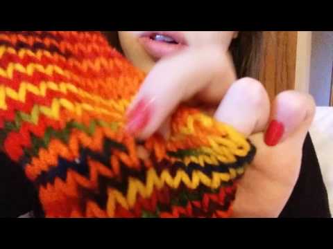 ASMR knitting and bubble blowing