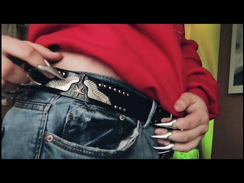 ASMR Belt Tapping & Scratching Sounds w/ Metal Nails