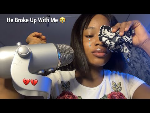 ASMR Gum Chewing| Whispering~ My Boyfriend Broke up With Me 💔😔