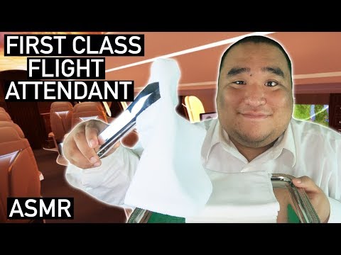 ASMR | First Class Flight Attendant (Relaxing Roleplay)