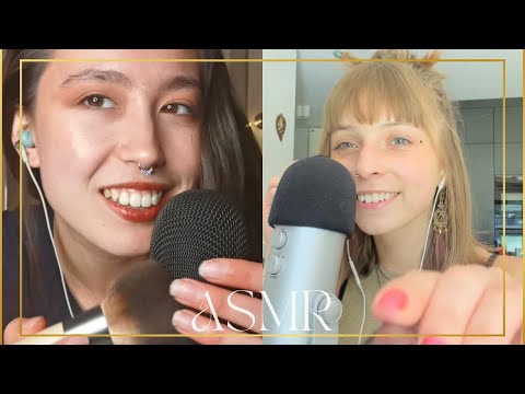 ASMR very tingly collab! 🌸 (brushing + mouth sounds) ✨