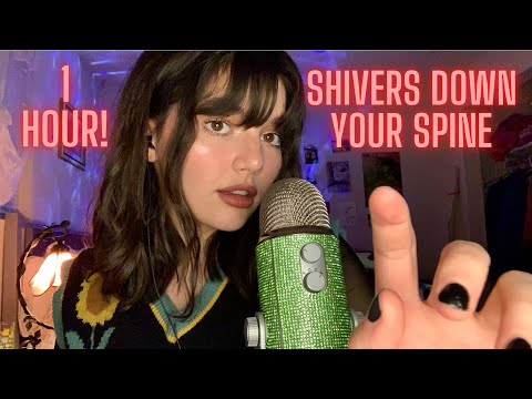 ASMR | 1 Hour Of Giving You The Shiveries (Bare, Foam + Fluffy Mic) Hand Movements + Mouth Sounds