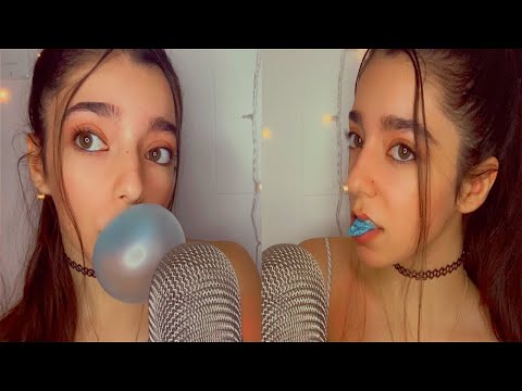 ASMR | DOUBLE bubble gum (chewing, blowing bubbles, slurping) BEST TWIN TINGLES 100% SENSITIVITY💓