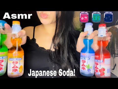 Asmr | Tasting Japanese Soda + Gulping Sounds | No Talking