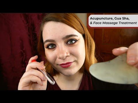 🌟 Relaxing Acupuncture w/ Gua Sha & Facial Massage 💆‍♀️ ASMR Soft Spoken Personal Attention RP