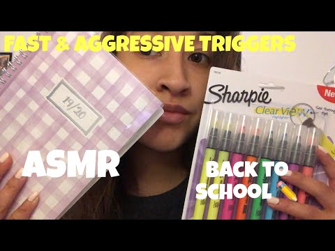 ASMR Back To School Supplies Haul, Fast & Aggresive Triggers