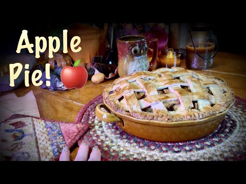 ASMR Apple Pie from scratch! (NO TALKING) Bake with Rebecca! Delicious homemade sounds!