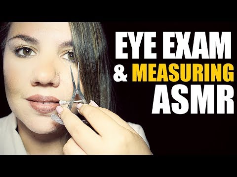 ASMR Eye Measuring with Bright Light Exam Role Play