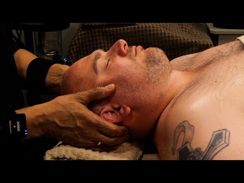 ASMR Soft & Deep Tissue Neck & Chest Male Massage So Good I fell ASLEEP [No Talking]