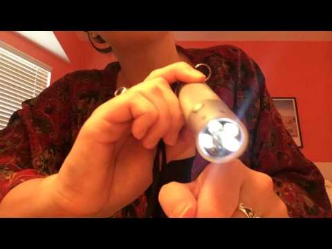 ASMR Tapping (Finger tips and nails) Some visuals and flashlight!