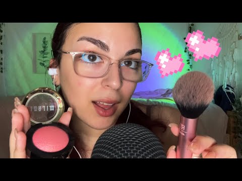 ASMR | friend does your valentine's day makeup (personal attention, mouth sounds)