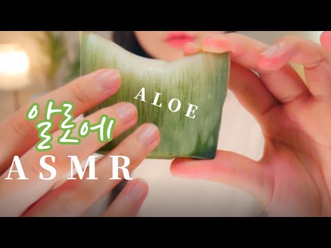 ASMR 🎍알로에 소리 4K 🎍(자르는소리, 이팅사운드, 알로에팩 총 출동!)