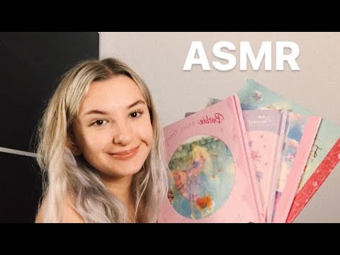 ASMR: ~sleep inducing~ assortment of book triggers (book scratching, tapping, page turning)