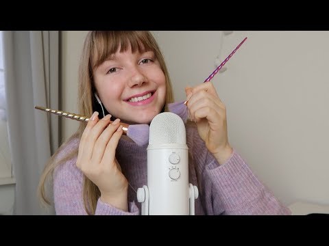 ASMR 💜 Brushing The Mic w/ Unicorn Brushes