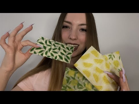 ASMR | with BEESWAX WRAPS, on the microphone, sticky sounds, grasping and tapping🐝