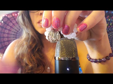 ASMR - sharing my jewelry with you📿 soft whispers, bracelet sounds