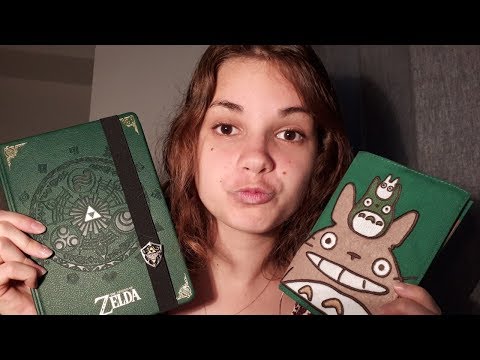 [ASMR English] ASMR with notebooks! (Tapping, scratching, page turning w/ whispering)