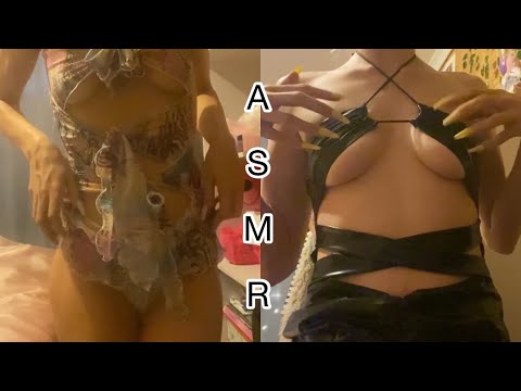 Asmr with dresses (leather and mesh)