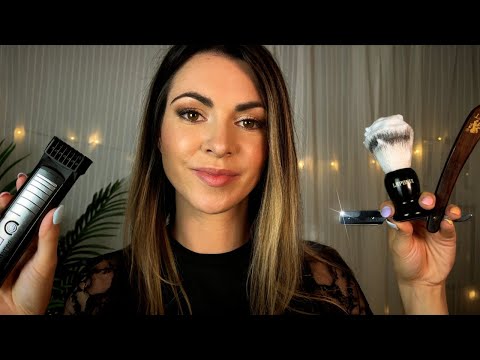 The Ultimate ASMR Barbershop Experience ♡ REAL haircutting, trimming & shaving sounds ♡