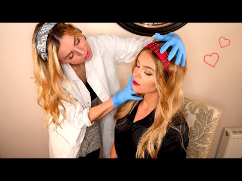 ASMR CRANIAL NERVE EXAM ON REAL PATIENT- MY SISTER