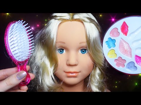 ASMR New Mannequin Makeup + Hair Styling (Whispered)