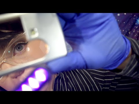 Medical ASMR Super Close Face and Skin Testing - Gloves, Lights, Soft