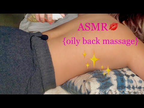 ASMR🦋|  oily back massage on my sister 🐱