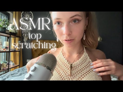 ASMR • top scratching & collarbone tapping 🌞 (& jewellery tapping)