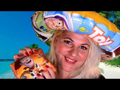 ASMR Blowing up Inflatable wings and swim ring