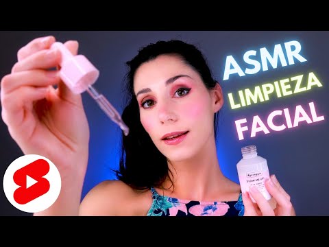 ASMR LIMPIEZA FACIAL RELAJANTE ✨💧ROLEPLAY en ESPAÑOL para DORMIR #Shorts