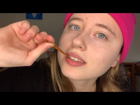 Ginger Chew Candy ASMR: Mouth Sounds, Chewy Sounds, Hand Movements, Plastic and Crinkly Sounds