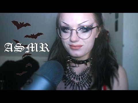 ASMR ✨ Simple Goth Makeup Tutorial 🖤 🦇 Layered Sounds, Tapping, Whispering