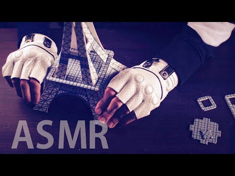 ASMR BUILDING Eiffel Tower Cardboard (Hard Sounds) - NO TALKING